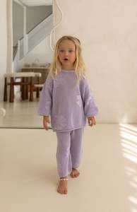 FLORA CROCHET PANT - LILAC