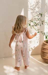 Bottoms: BLUSH BELLE FLEUR TIE CROP & PANT SET