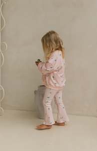 RIBBED FLARES - BELLE FLEUR BLUSH