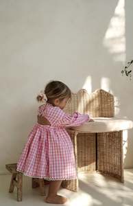 LOLLY DRESS - PINK GINGHAM