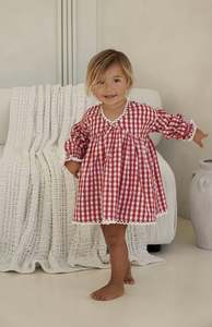 NOELLE DRESS - CHERRY GINGHAM