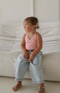 Tops: BONNIE HALTER TOP -PINK