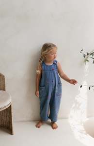 Tops: HEART DENIM BARREL OVERALL