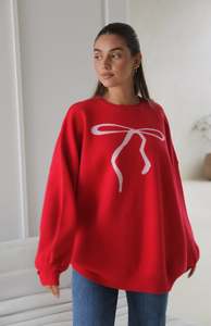 MAMA BOW ME OVER KNIT - RED