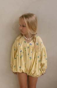 Rompers Overalls: NOELLE ROMPER - BELLE FLEUR LEMON