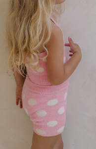 All: DOTTIE BIKER SHORTS - PINK POLKA