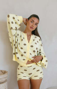 All: MAMA DOTTIE BIKER SHORTS - LEMON POLKA