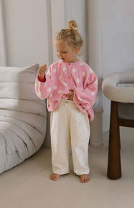 All: DOTTIE CARDIGAN - PINK POLKA