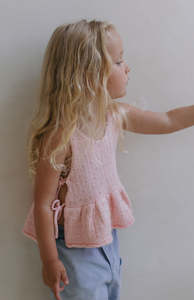 NELLIE SIDE TIE TOP - CORAL