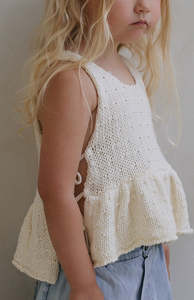 Baby Child: NELLIE SIDE TIE TOP - CREAM