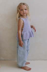 Baby Child: NELLIE SIDE TIE TOP - LILAC