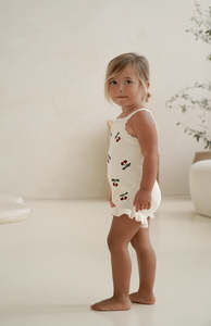 Baby Child: CHERRY KNIT ROMPER