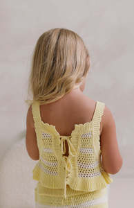 All: AVA CROCHET TOP - BUTTERCUP STRIPE