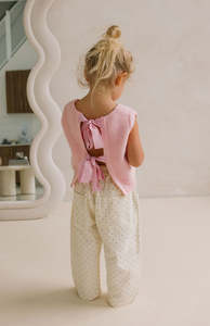 All: ROSALIE KNIT RIBBON TOP - PINK