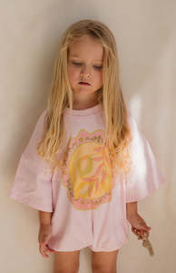 TOSCANA T SHIRT ROMPER - PINK
