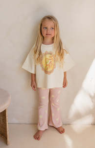 STRAWBERRY DOT RIBBED FLARES