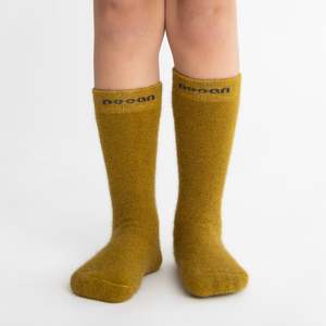 Junior: Possum Merino Wool Socks | HUKA | Ecru Olive | Junior