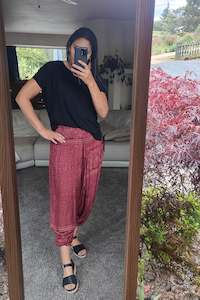 Pants: Aladdin Pants/Jumpsuit - Wine Mandala