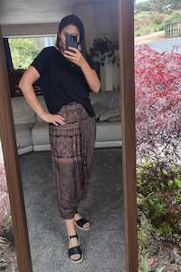 Aladdin Pants/Jumpsuit - Black Mandala