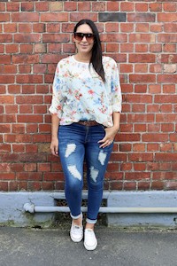 All D T And B T: Vintage Floral Draped Tops - Floral Collection