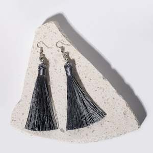 Earrings: Short Tassel - Silver Earrings