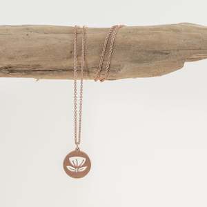 Pohutukawa Necklace- Rose Gold