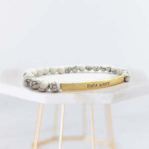 Jewellery: Mana Wahine Bracelet- White Howlite