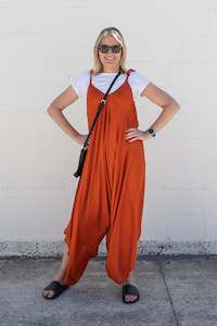 Jumpsuits: Rust Bali Jumpsuit