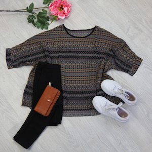 Draped Tops: African Art Draped Top - Vogue Collection