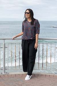 Shopyapps Product Labels Best Selling: Short Sleeve Verity Tie Top- Amaryllis