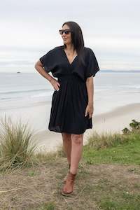 Boho Malia Dresses: Plain Black - Shorter Boho Malia Dress