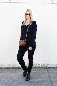 Knits: V Neck Jumper - Black