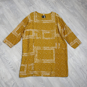 Shopyapps Product Labels Best Selling: Geo Tunic/Dress - Mustard