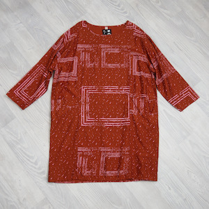 Shopyapps Product Labels Best Selling: Geo Tunic/Dress - Rust