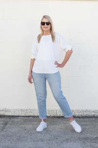 Textured Lilly Top - White