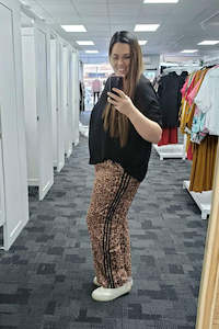 Pants Skirts: Leo Side Stripe Joggers - Brown