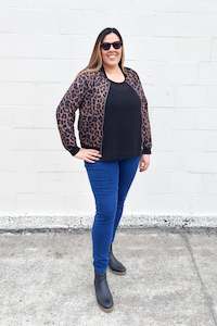 Animal Print Zip Up
