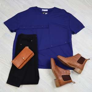 N O O Z Basics: Calla Tee - Navy