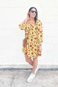 Cicely Smock Dresses: Morning Perfect Sunflower Smock Dress