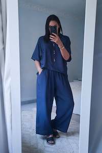 Saifon Collection: Matilda Top - Navy