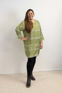 Geo Tunic/Dress - Green Tea