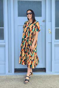 Nula Dress - Coloured Waves