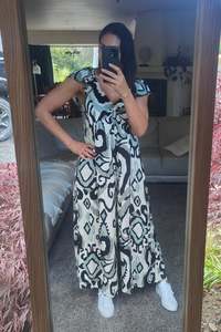 Sage & Black - Wide leg Balenciaga Jumpsuit