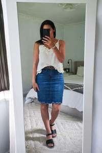 Cream - Boho Embroidered Detail Denver Singlet