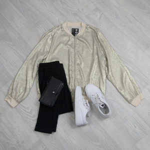 Metallic Zip Up - Gold Dust