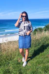 Tops: Short Sleeve Verity Tie Top - Delicate Lacework