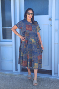 Nula Dress - Navy Beatnik