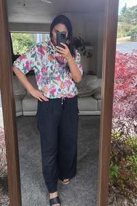 Verity Tie Tops: Short Sleeve Verity Tie Top - Summer Bliss