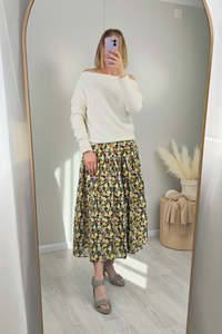 Pants Skirts: Tiered Victoria Maxi Skirt - Liberty Poplin