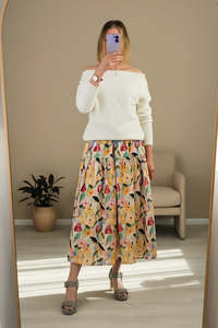 Tiered Victoria Maxi Skirt - Painting